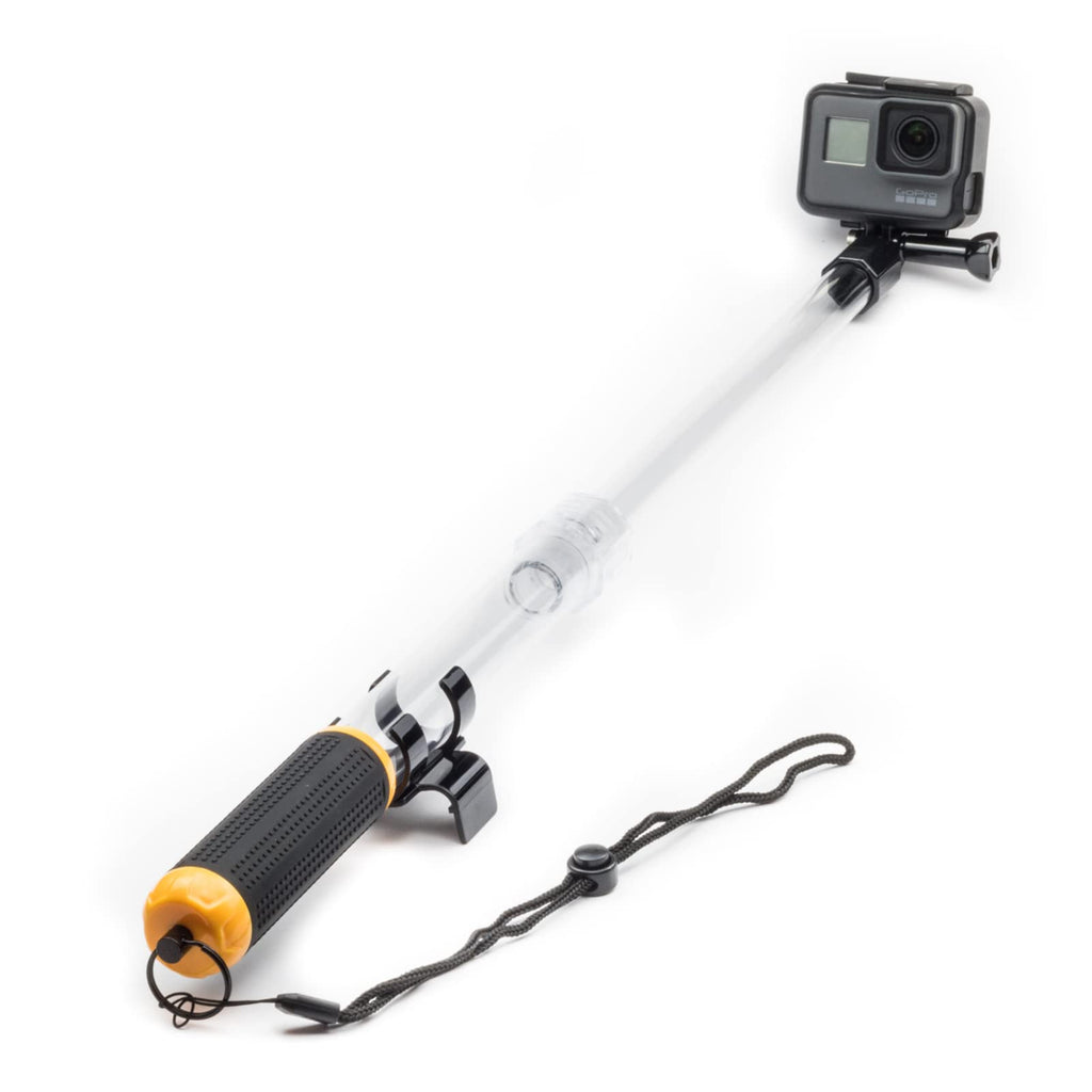Digicharge Floating Monopod Extendable Selfie Stick Pole Mount with Hand Strap for Action Camera GoPro Hero Hero10 Hero9 Max Akaso Vemont Telescopic Waterproof Float