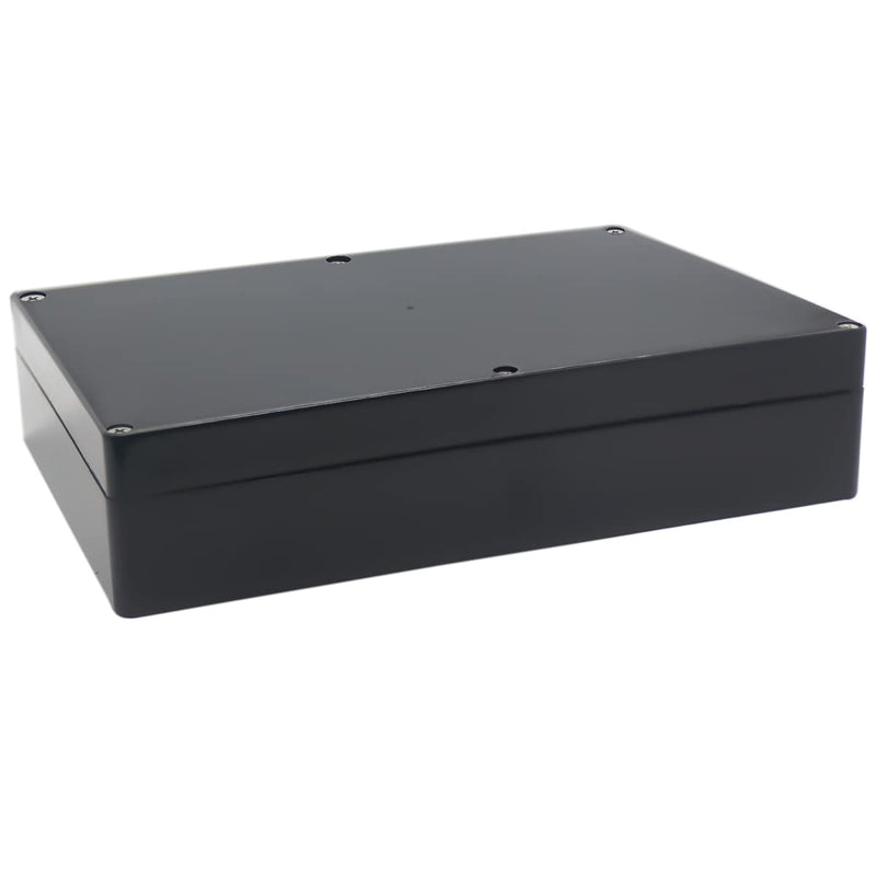 YETLEBOX Watertight Junction Box, IP67 Waterproof Project Box Durable ABS Plastic Electronic Enclosure Case for DIY Electrical Project Black 10.35" x 7.17" x 2.36"(263 x 182 x 60 mm) 10.35" x 7.17" x 2.36"