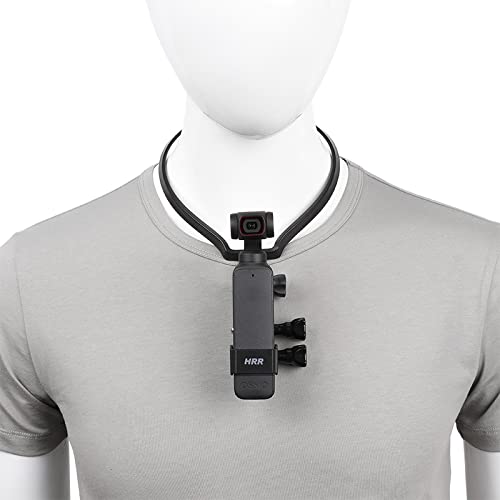 Pellking POV/Vlog Selfie Neck Holder Mount for DJI Osmo Pocket/Pocket 2,Selfie Neck Mount with Two Rotary Extension Arm for Action Camera First Angle Shooting Accessories