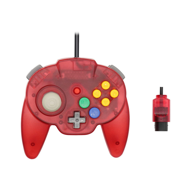 [AUSTRALIA] - Intec Gaming Warrior 64 Wired Controller for Original Nintendo 64 N64 Console (Red) Red 