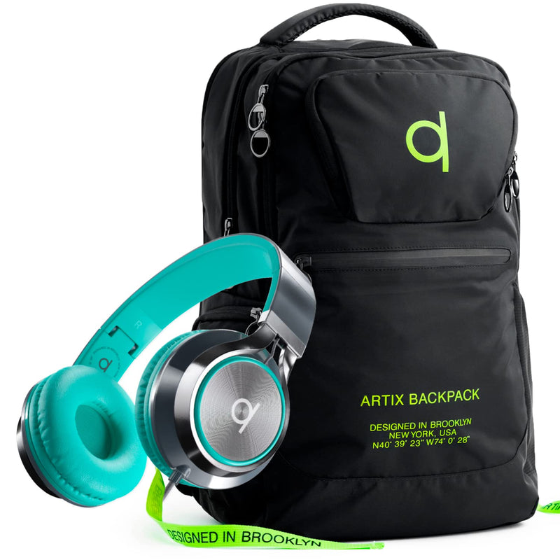 Artix CL750 Foldable Noise Isolating On Ear Headphones & Artix Comfortable Laptop Travel Backpack