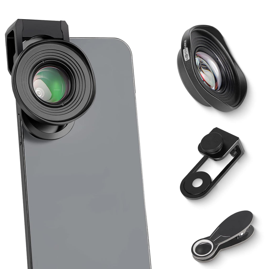 USKEYVISION Phone Macro Lens, 30mm-120mm Super Macro Lens Attached Macro Lens for iPhone 13/Mini/Pro/Max and Smartphones (UVML-1)