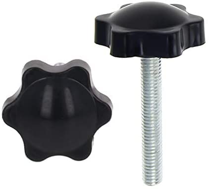 Auniwaig Clamping Handles, Screw Knobs Handgrips, Threaded Steel Revolving Handle Grip, Revolving Handwheel Machine Handle, for Milling Machine Lathe, M6x40mm 10PCS
