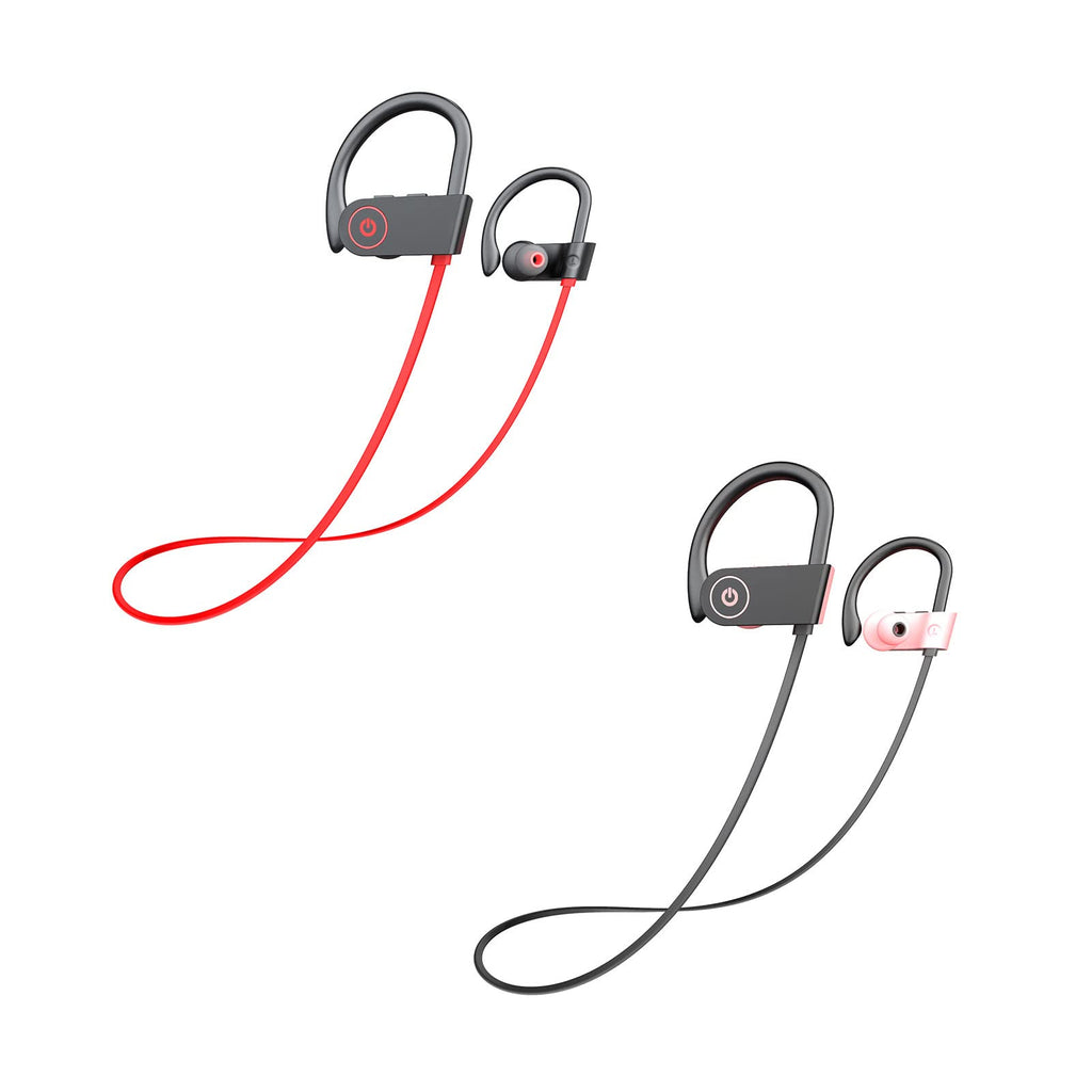 Otium Bluetooth Headphones,Wireless Earbuds IPX7 Waterproof Sports Earphones with Mic HD Stereo Sweatproof in-Ear Earbuds Gym Running Workout 8 Hour Battery Noise Cancelling Headsets