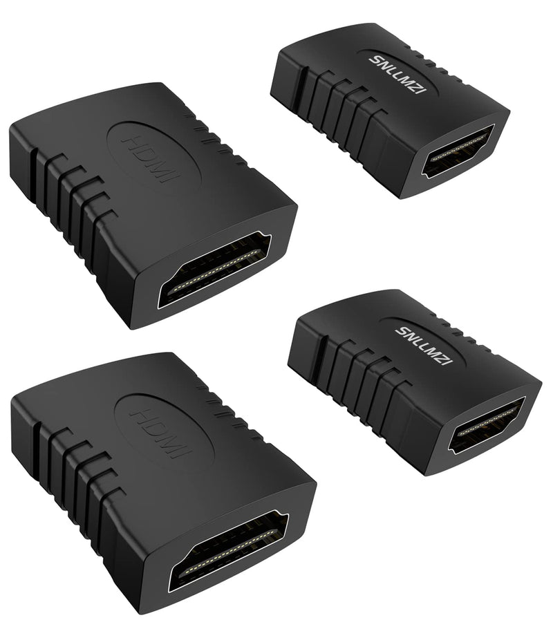 4 Pack HDMI Coupler HDMI Female to Female Adapter, SNLLMZI HDMI Connector 3D 4K HDMI Extender Compatible for HDTV, Roku Stick, Computer, PC, Monitor, Laptop, Projector, DVD Player, PS 4/3