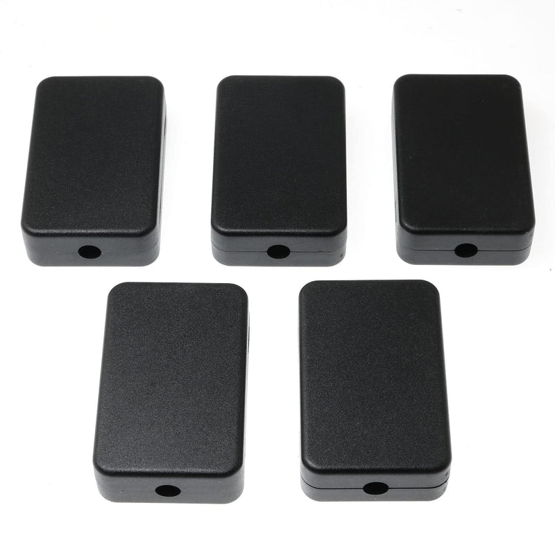 RLECS Electric Project Case 5pcs 55x35x15mm Black ABS Plastic Waterproof Junction Box with Cover Electronic Supplies