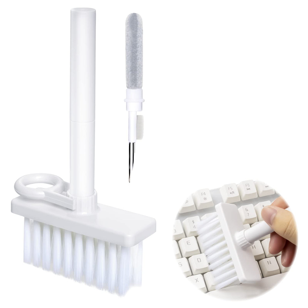 2022 New Cleaner Kit for Keyboard Soft Brush 5 in 1 Multifunction Computer Cleaning Tools Kit with Keycap Puller White