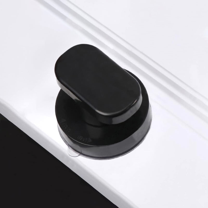Mini Powerful Suction Cup Glass Mirror Door Handle Bathtub Shower Handle Kitchen Drawer Handle Suction Cup Bathroom Door Refrigerator Nonporous Sucker (Black) Black
