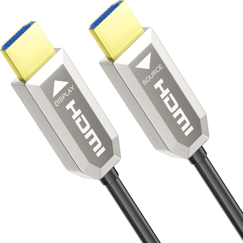 AOZISTech 4K HDMI 2.0b Fiber Optic Cable 50FT 4K 60Hz 18Gbps Dynamic HDR eARC Compatible with PS5/4, Xbox Series X, RTX 3080 3090, LG C9 4K_50FT Silver