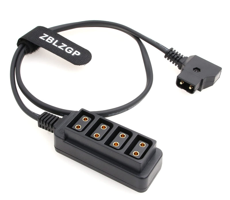 ZBLZGP D-tap B Type to 4 Port D-tap Female Splitter Power Cable for ARRI RED Cameras|Anton-Bauer V-Mount Battery Straight Cable