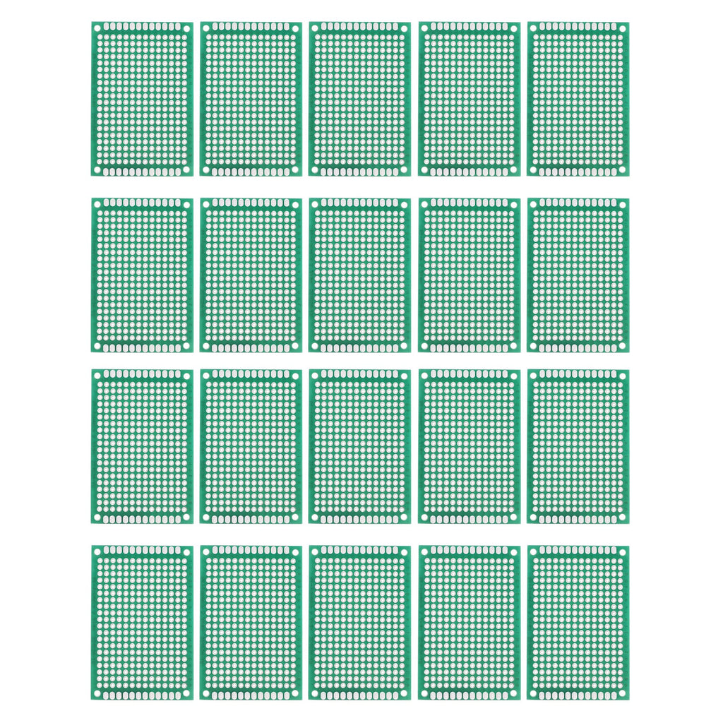 MECCANIXITY PCB Board Single Sided Printed Circuit Prototyping Boards Plated Through Holes for DIY Soldering Electronic Projects, 40mmx60mm, Pack of 20