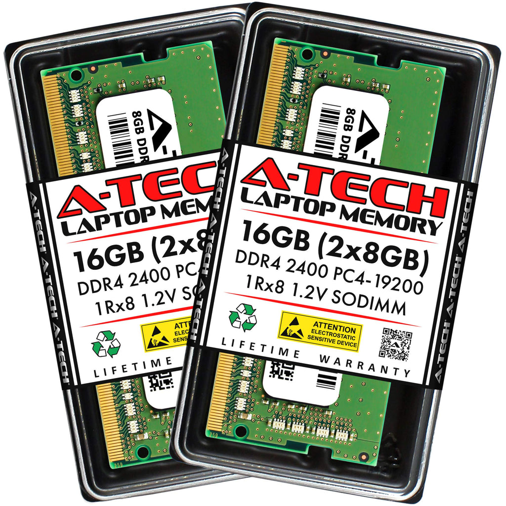 A-Tech 16GB Kit (2x8GB) RAM Replacement for Crucial CT2K8G4SFS824A | DDR4 2400 MHz PC4-19200 1Rx8 1.2V SODIMM 260-Pin Non-ECC Memory Modules