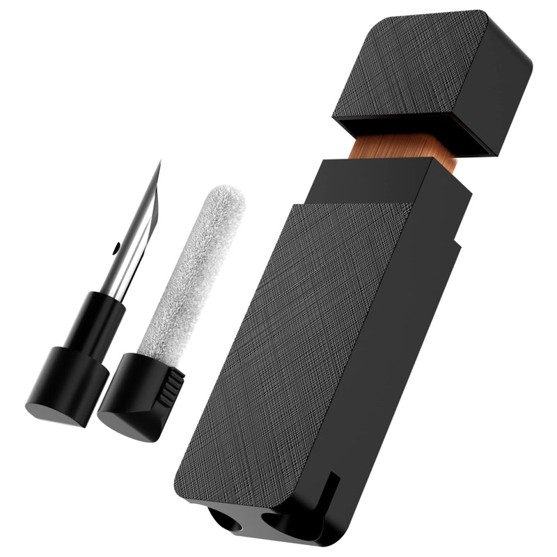 PZOZ Cell Phone Cleaning Kit for Airpods Pro/iPhone, Multi-Function Cleaner Tool Accessories fit for Headphone, iPad Jack Lens, Charger Port Hole Plug, Speaker, Earbuds, Samsung Earphones(Black) Black