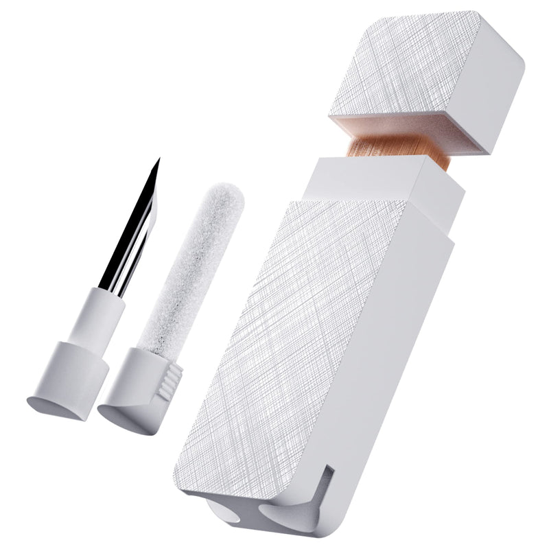 PZOZ Cell Phone Cleaning Kit for Airpods Pro/iPhone, Multi-Function Cleaner Tool fit for Headphone, iPad Jack, Charger Port Hole Plug, Speaker, Bluetooth Earbuds, Samsung Earphones, Phone Lens(White) White