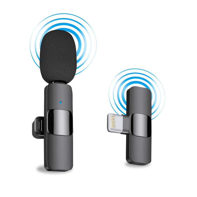 [AUSTRALIA] - Professional Wireless Lavalier Lapel Microphone for iPhone, iPad - Cordless Omnidirectional Condenser Recording Mic for Interview Video Podcast Vlog YouTube 