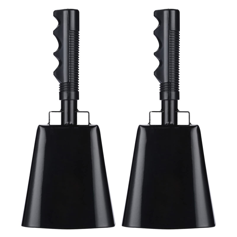 2pack 9’’ Steel Cow Bell with Handle, Noise Maker Cowbell, Cheering Loud Hand Call Bell for Sport Events Football Soccer Hockey Baseball Basketball Games Party Concert Graduation School Wedding Farm M-2pcs