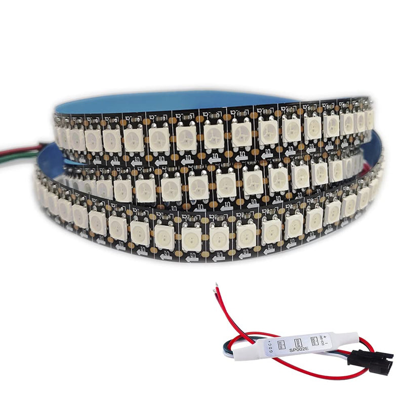 [AUSTRALIA] - KWMSTPLT WS2812B led Strip Individually Addressable Light Programmable Dream Color SMD 5050 RGB Pixel Flexible Strip Rope Light DC5V (3.2FT 144LEDS Non-Waterproof, Black PCB) 3.2FT 144LEDS Non-Waterproof 