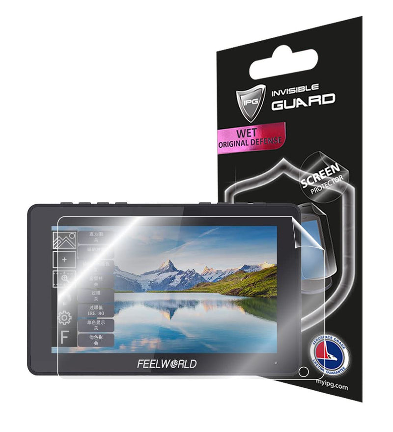 IPG for FEELWORLD F5 Pro V2 5.5 Inch DSLR Camera Monitor Screen Protector Invisible Film Guard Cover Free Lifetime Replacement Warranty Bubble -Free for F5 Pro V2