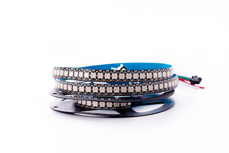 WS2812B LED Strip Individual Addressable Light SMD5050 RGB Strip 3.2FT 144Pixels/m 144Pixels Black PCB Full Color LED Pixel Strip Non-Waterproof DC5V 3.2FT 144LEDS Non-Waterproof