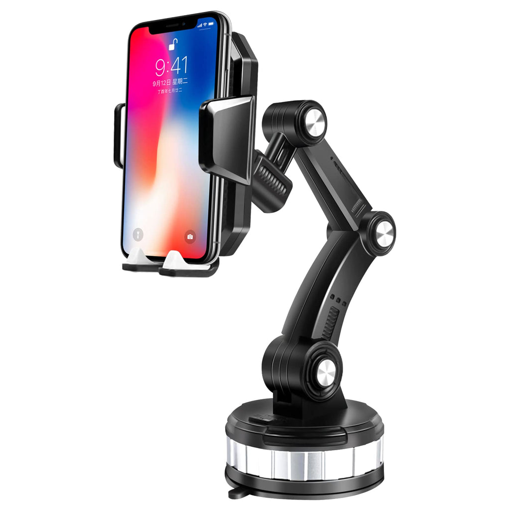 Super Adsorption Phone Holder 360 Rotation Phone Mount Suction Cup Cell Phone Holder Car Dashboard Phone Holder Air Vent Phone Mount Cell Phone Automobile Cradles Phone and GPS Holder Stand (Black) Black