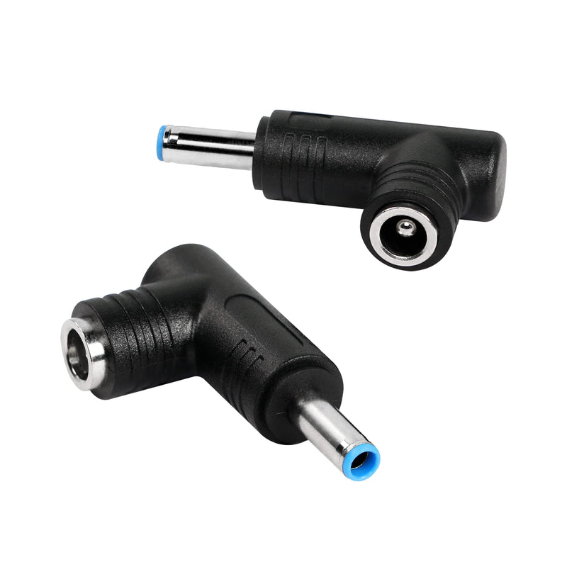 [AUSTRALIA] - RIIEYOCA 90 Degree 240 Watt DC Power Connector Adapter, 5.5mm x 2.5mm Female Plug to 4.5mm x 3.0mm Male Jack, for Laptop Power Connection Conversion (2-Pack) DC 5525 Female to 4530 mm Male 