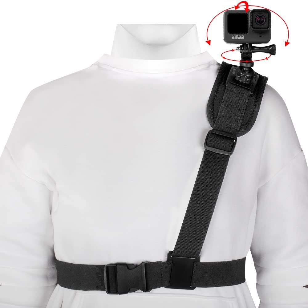 Taisioner Shoulder Strap Body Mount Clamp for GoPro AKASO DJI OSMO or Other Action Camera Accessories (Upgraded Version) Upgraded Version