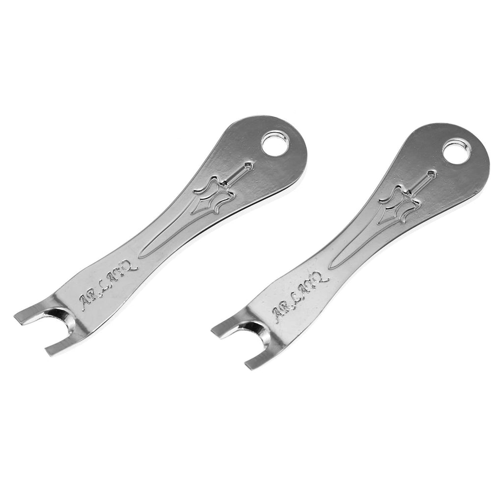 Maxmoral 2PCS Acoustic Guitar Bridge Pins Puller Peg Remover String Peg Extractor Removal Pulling Tool Multifunction Removal Metal Handy Tool Kit, Shiny Silver