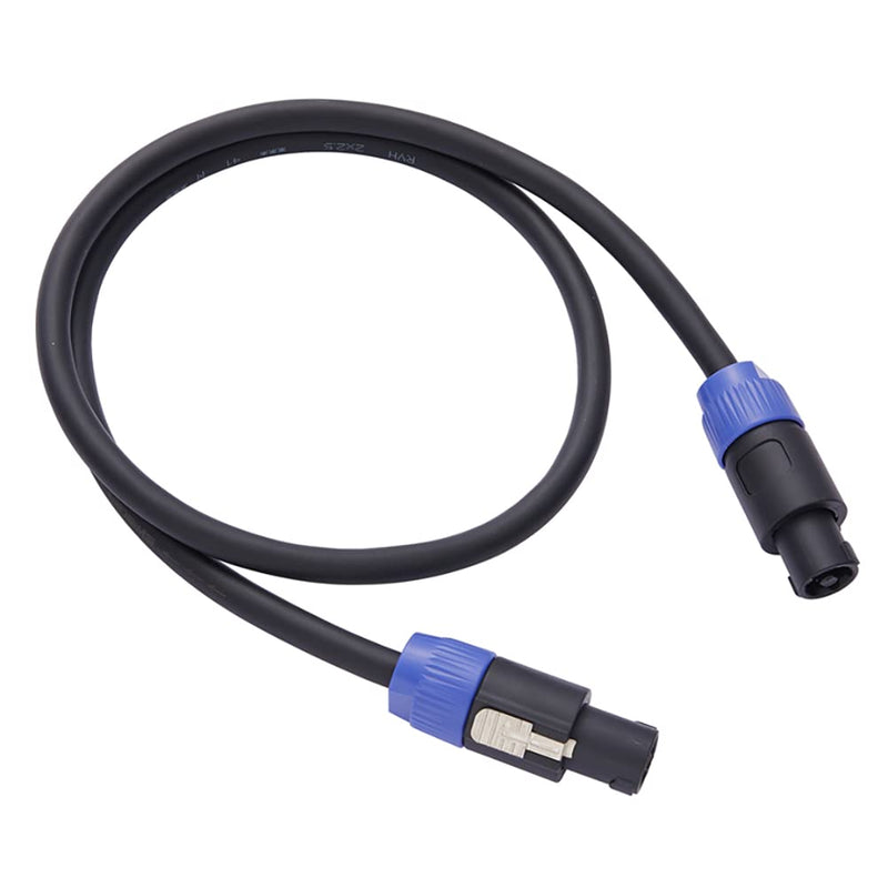 Professional OFC Speakon to Speakon Speaker Cables,1M/3.3FT, 13 Gauge, 2 Conductor, Male to Male 1M(3.3FT)