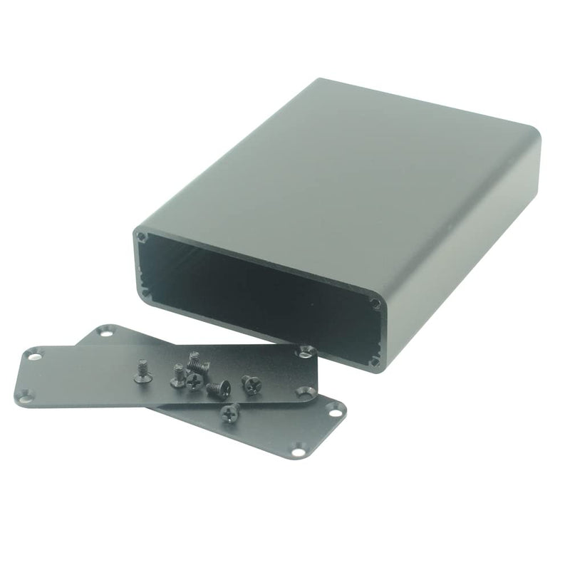 UHZBTEC Tube Type Aluminum Project Electronic Junction Case PCB Housing Box with End Plate 4.33 x 3.3 x 1.1 inch (L x W x H) U-AEE052:110x84x28mm
