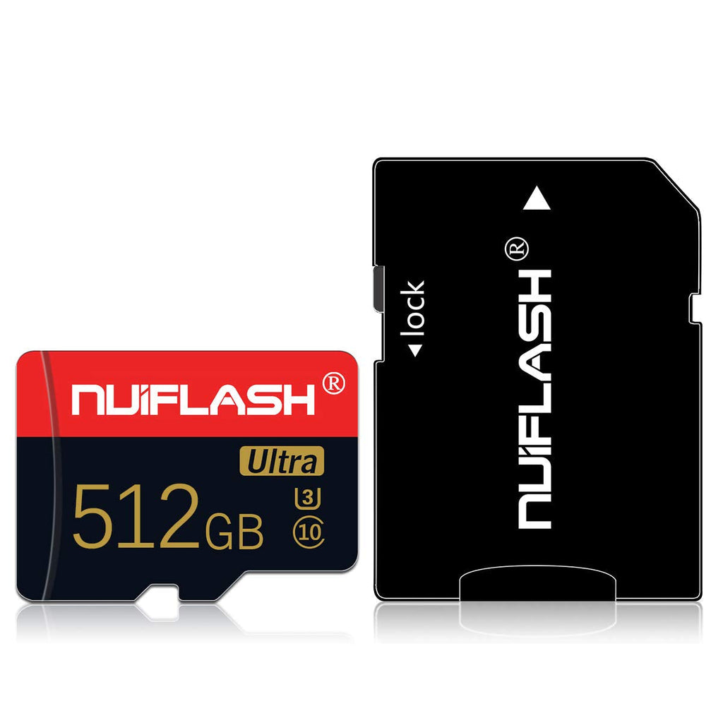 512GB Micro SD Card with SD Card Adapter (Class 10 High Speed) Video SD Memory Card/TF Memory Cards for Camera, Phone, Computer,Dash Came, Surveillance