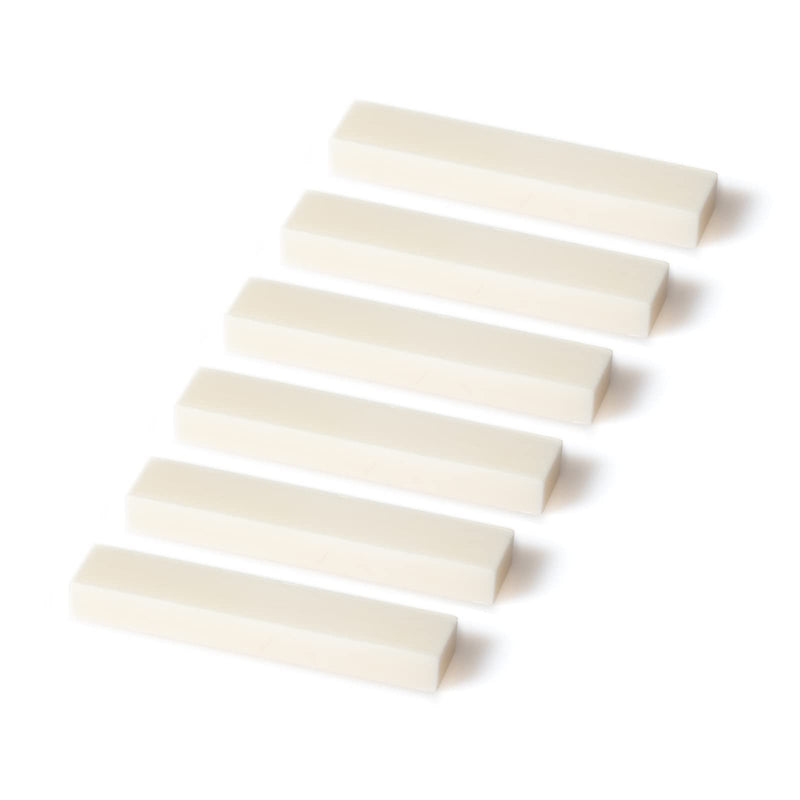 Cheerock 6Pcs Guitar Bone Nuts, Blank & Uncut, Pure Bone Nut for Electric Bass Acoustic Classical Guitar Mandolin Banjo Ukulele DIY