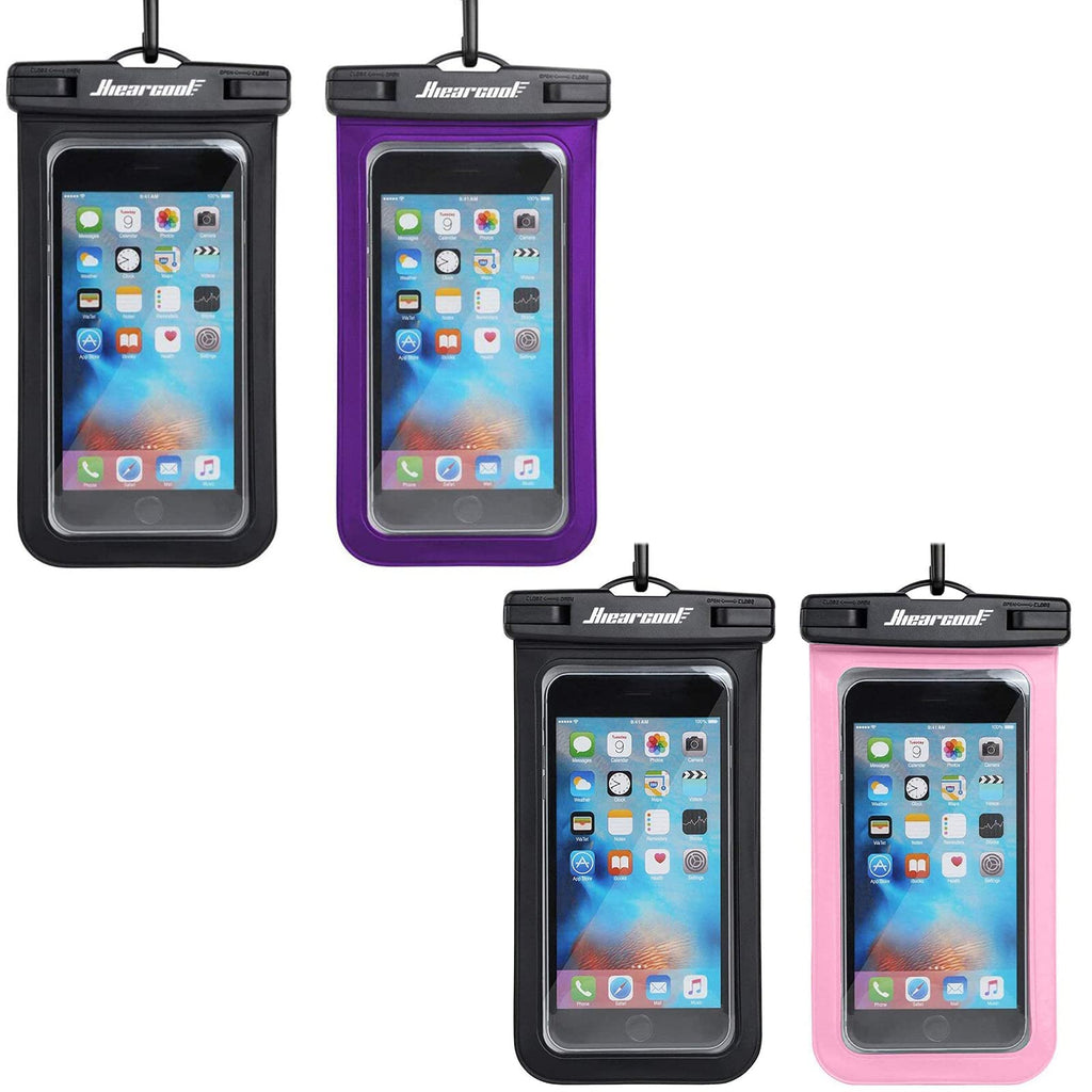 Universal Waterproof Case,Waterproof Phone Pouch Compatible for iPhone 13 12 11 Pro Max XS Max XR X 8 7 Samsung Galaxy s10/s9 Google Pixel 2 HTC Up to 7.0", IPX8 Cellphone Dry Bag -4 Pack