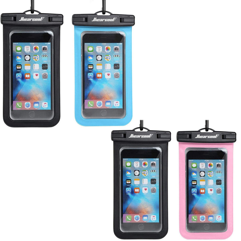 Universal Waterproof Case,Waterproof Phone Pouch Compatible for iPhone 13 12 11 Pro Max XS Max XR X 8 7 Samsung Galaxy s10/s9 Google Pixel 2 HTC Up to 7.0", IPX8 Cellphone Dry Bag -4 Pack