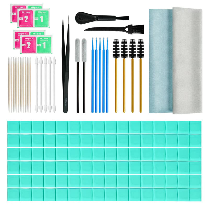 MUIIGOOD Airpods Cleaner Kit 220 Pcs Airpod Cleaning Putty Remove Ear Wax, Phone Cleaning Set Clean Brush Microfiber Cloth for Airpods Pro/1/2/3 Charging Case Headphones Phone Camera Hearing Aids