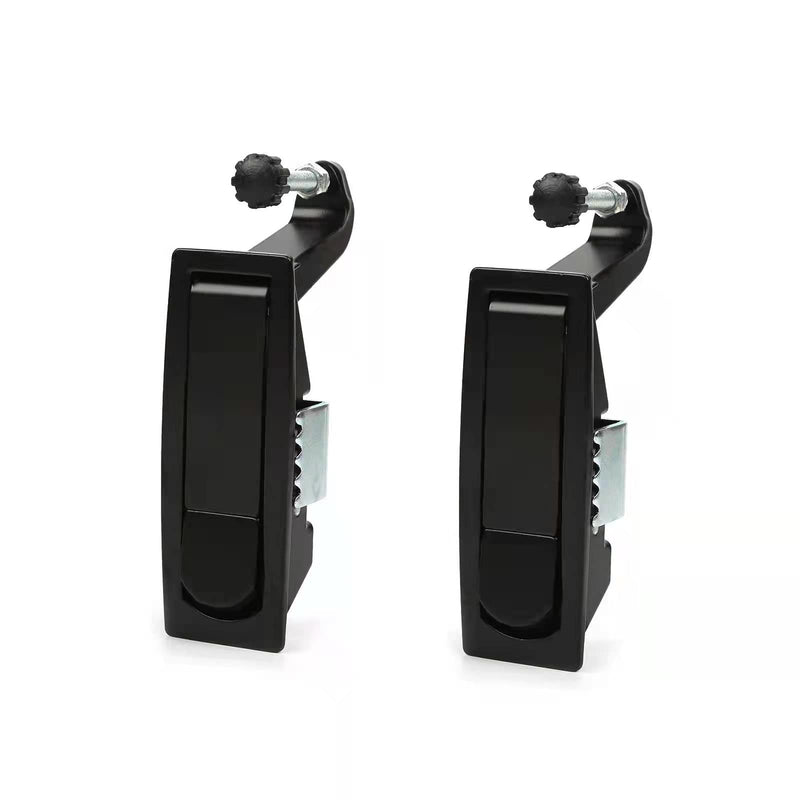 Takbo 2PCS Compression LatchesElectric Chassis Door Lock Distribution Box Button Switch Hardware Cabinet Black