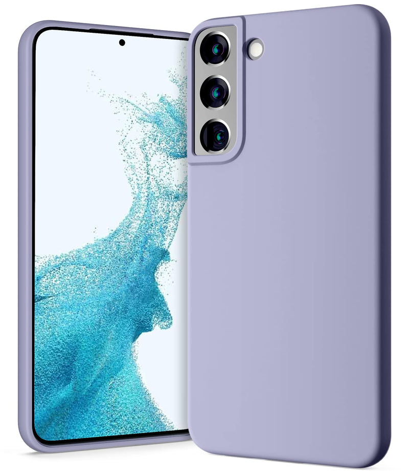 Goospery Liquid Silicone Designed for Galaxy S22 Plus Case (6.6 inches) Silky-Soft Touch Full Body Protection Shockproof Cover Case with Soft Microfiber Lining - Lavender Grey