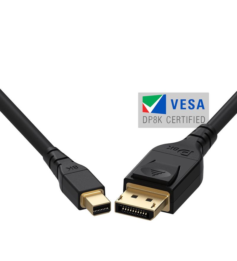 Infinnet Mini DisplayPort to DisplayPort 1.4 1.4a Cable 8K 60Hz 4K 144Hz 120Hz 160Hz 2K 280Hz 240Hz 1080p 390Hz 360Hz Display Port to Mini DisplayPort DP 1.4 HBR3 HDR VESA Certified Cord, 2m (6 feet) 2 Meters_miniDP 1 Pack