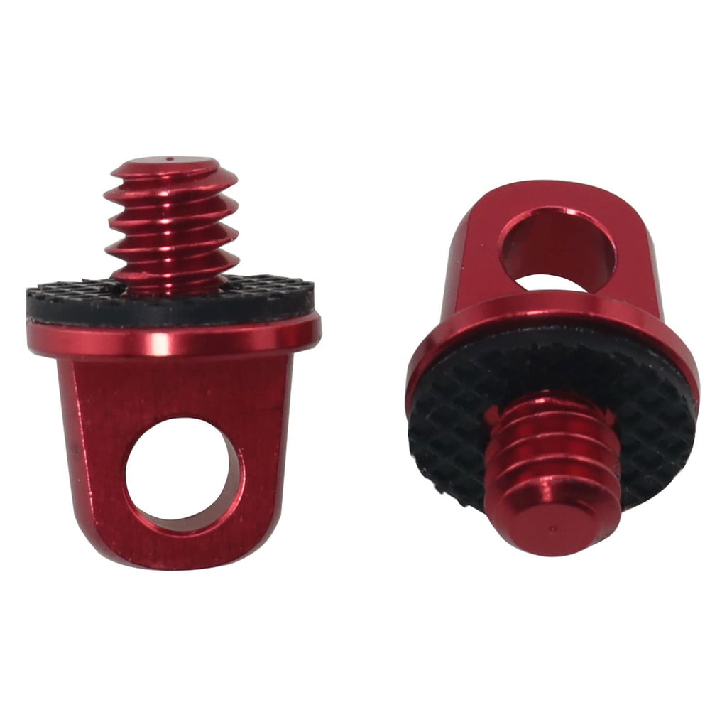 1/4inch Camera Screw ZCZQC 2PCS 1/4-20 Quick Install Metal Screws Connecting Adapters for Camera Neck Wrist Strap Sling Red