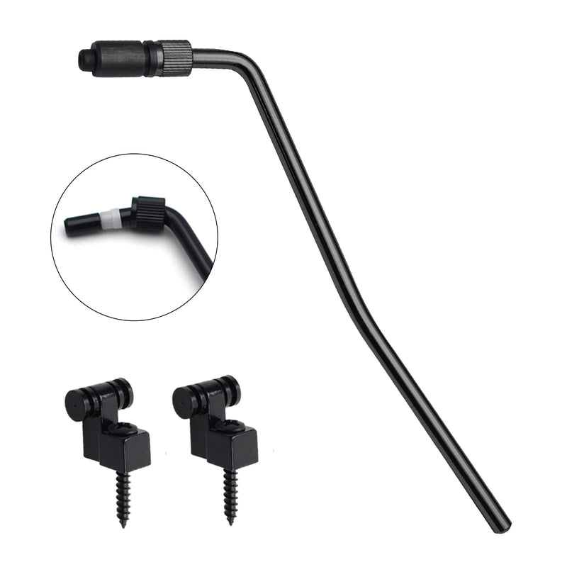 MAXCHEER 6MM Screw-in Electric Guitar Tremolo Arm Whammy Bar Thread Whammy Bar for Floyd Rose Tremolo System, Electric Guitar Replacement (Black) Black