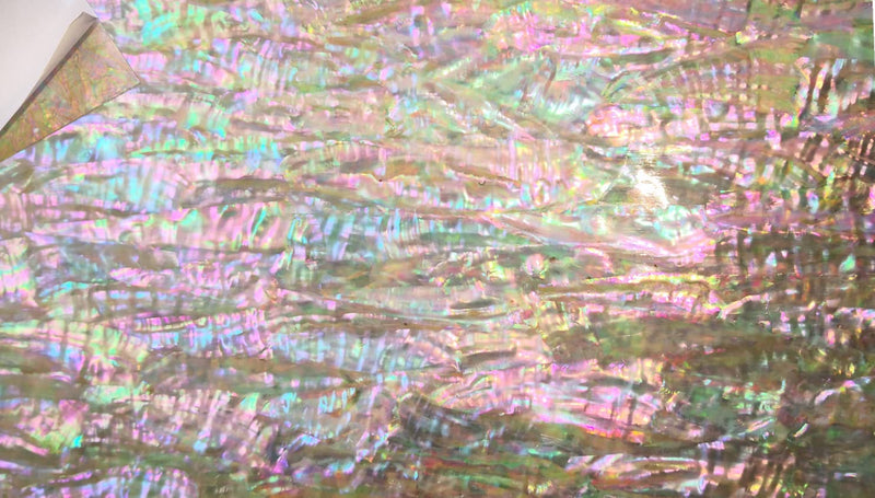 [AUSTRALIA] - Natural White Abalone Shell Sheet for Inlay and Overlay (9.4" x 5.5" x 0.007") (Ocean White Abalone) Ocean White Abalone 