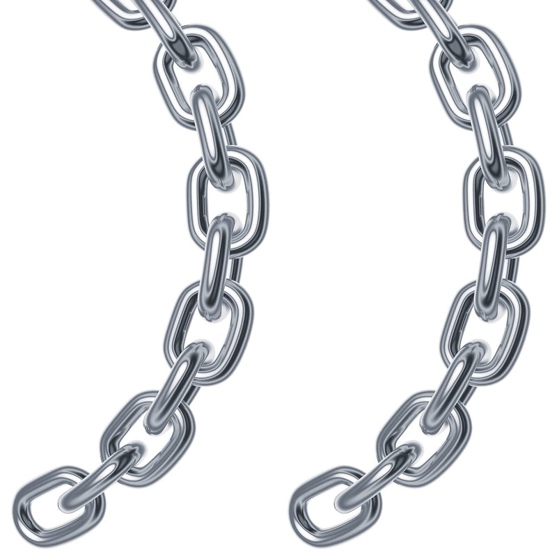 [AUSTRALIA] - 2 Pcs 5/32 x 23 Inch Link Chain 304 Stainless Steel Coil Chain for Transport Tie Down Binder Chain Pulling Towing Hanging, Home, Camping, Pet Towing, 4mm 