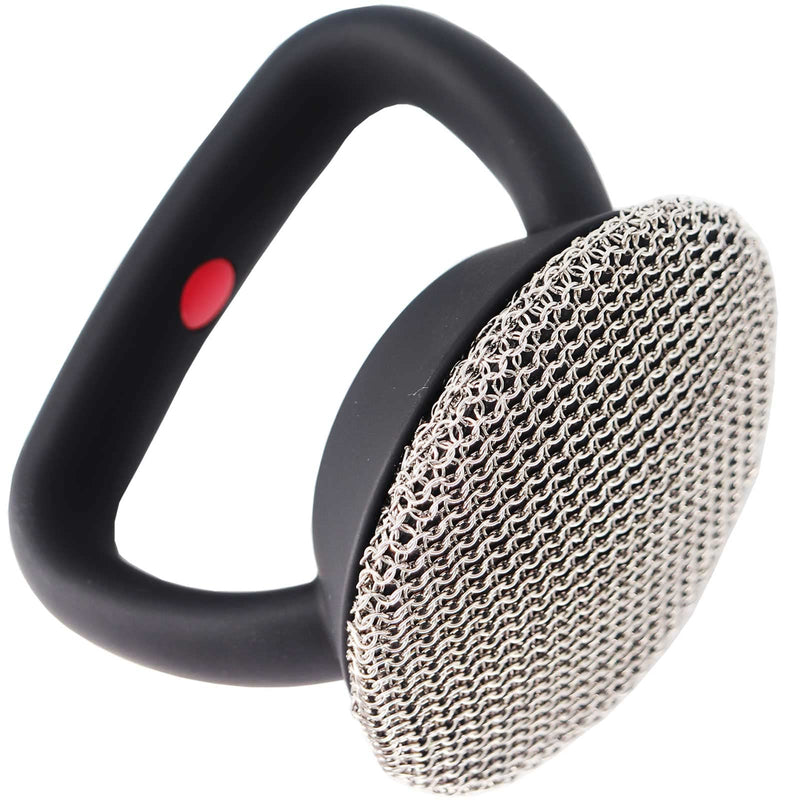 FFfeily Cast Iron Cleaner Chainmail Scrubber 316 Stainless Chainmail Cleaner Scrubber with Handle Metal Scrub Brush for Cast Iron Skillet Cleaner Brush Stainless Steel Small Rings