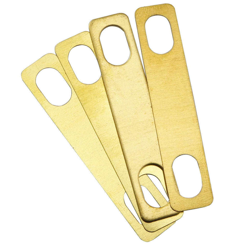 Guitar Neck Shim LQ Industrial 4PCS 0.2mm 0.5mm 1mm Thickness Replacement Brass Heightening Gaskets for Guitar and Bass Bolt-on Neck Repair Guitar Neck Shim Plates