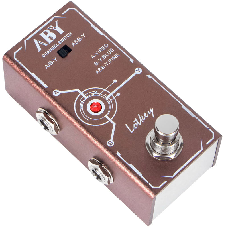 ABY Box Line Selector AB Switch Aby Pedal,Lotkey Mini Guitar Effect Pedal True Bypass