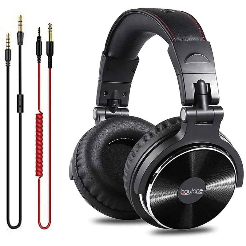[AUSTRALIA] - Boytone BT-10BK Wired Over Ear Headphones Studio Monitor & Mixing DJ Stereo Headsets with 50mm Drivers and 1/4 to 3.5mm Audio Jack for Audio Mixer Computer, Phone, Guitar, Laptop, Amplifire 