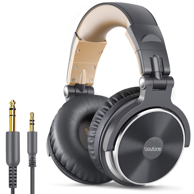 [AUSTRALIA] - Boytone BT-10BR Wired Over Ear Headphones Studio Monitor & Mixing DJ Stereo Headsets with 50mm Drivers and 1/4 to 3.5mm Audio Jack for Audio Mixer Computer, Phone, Guitar, Laptop, Amplifier 