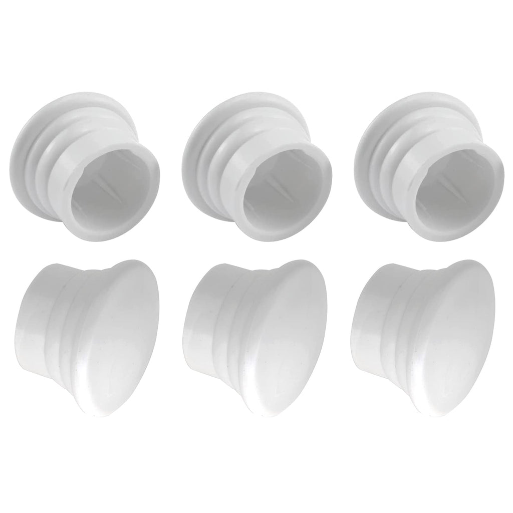 OZXNO 6Pcs Window Curtain Rod Caps White Plastic Curtain Pole End Plug Caps Window Rod Stoppers for 28mm/ 1.1inch Diameter Curtain Roman Rod Ends