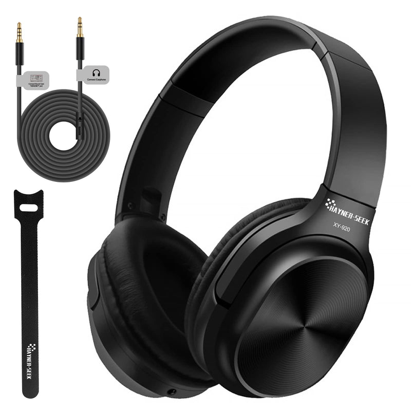 [AUSTRALIA] - Hayner-Seek Studio Headphone Over Ear Stereo Monitoring Black Headphones for PC, Phone, Chatting, Music, DJ, Podcast (Classical Black) 