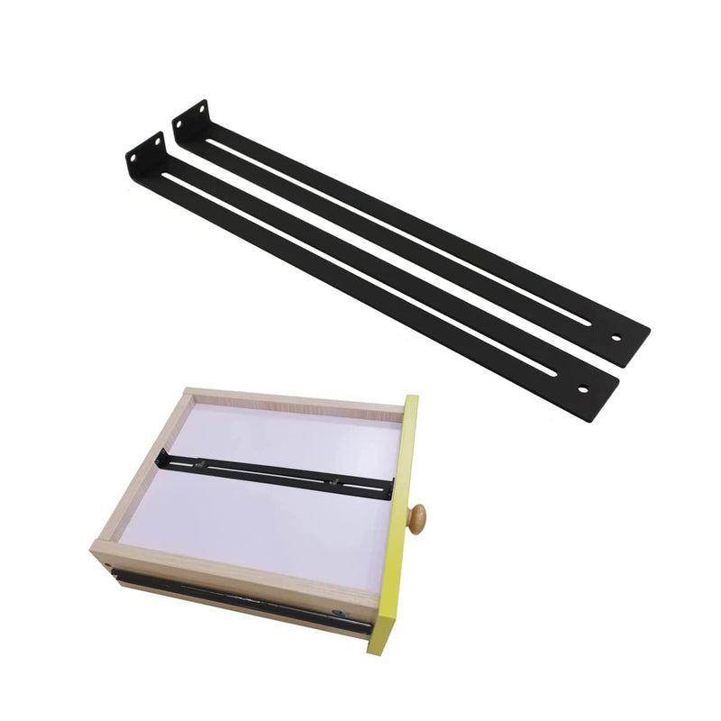VANROUG Drawer Repair Kit, Furniture Repair Accessory Bracket Middle Mount to Reinforce and Repair Breakage, for Wood/Particleboard/MDF Chest of Drawers - Screws Included (2) 2