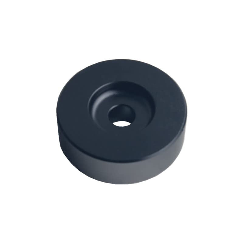 DEWHEL Aluminum 45 RPM Adapter Compatible with 7 inch Vinyl Records Dome 45 Adapter Player Turntable Accessories (Black) Black